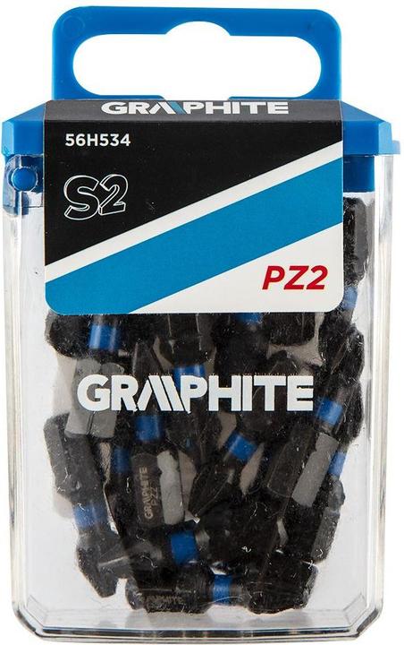 Produktbild Graphite screwdriver bit (PZ2 x 25 mm impact bits, 20 pcs.)