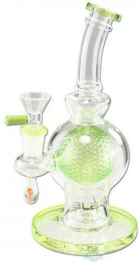 Actual product image Blaze Glass Glass bong golf ball bubbler