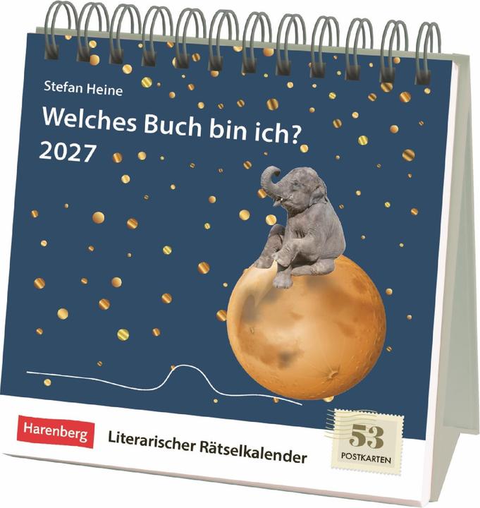 Harenberg Welches Buch bin ich? Premium-Postkartenkalender 2027 - Literarischer Rätselkalender