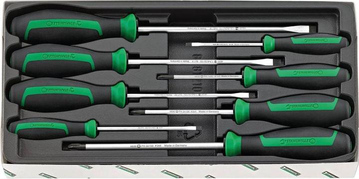 Produktbild Stahlwille 4692 SATZ DRALL-SCHRAUBENDREHER Schraubendreher-Set (Kreuzschlitz, Schlitz)