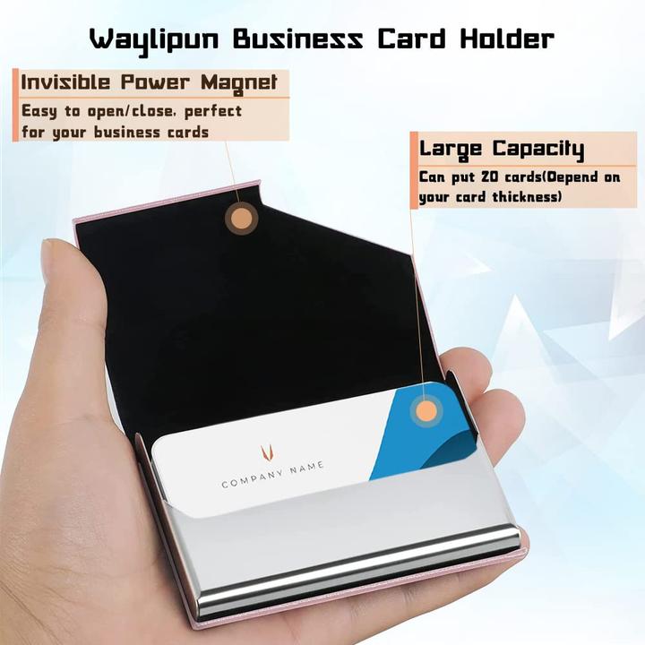 Produktbild Only-Bags.Store Visitenkartenetui, luxuriöses PU-Leder Premium-Visitenkartenetui, mit Magnetverschluss, zur