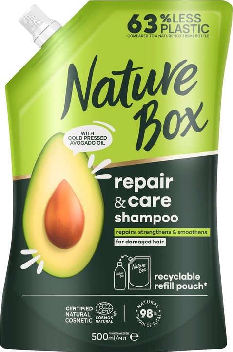 Image du produit Nature Box Avocado (500 ml, Shampoing liquide)