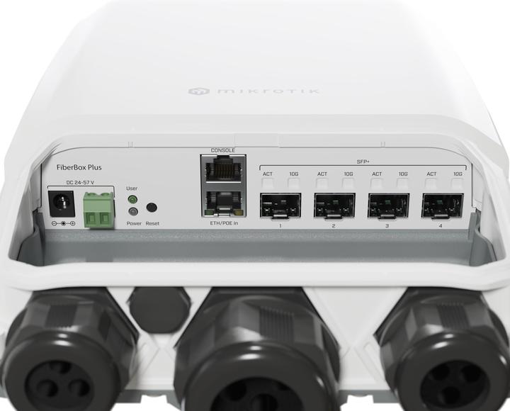 Actual product image MikroTik SFP+ Switch FiberBox Plus CRS305-1G-4S+OUT 5 Port (5 Ports)