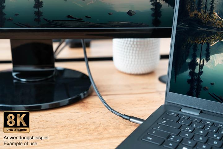 Produktbild Good Connections USB 4.0 Gen. 2x2 Kabel 20GBit/s 100W 8Ka30Hz USB-C Stecker an (1 m, USB 4.0, 100 W)