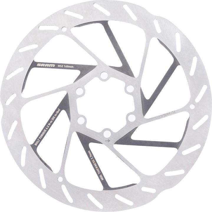 Productafbeelding Sram Rotor HS2 afgerond 6-bouts 160mm (160 mm)