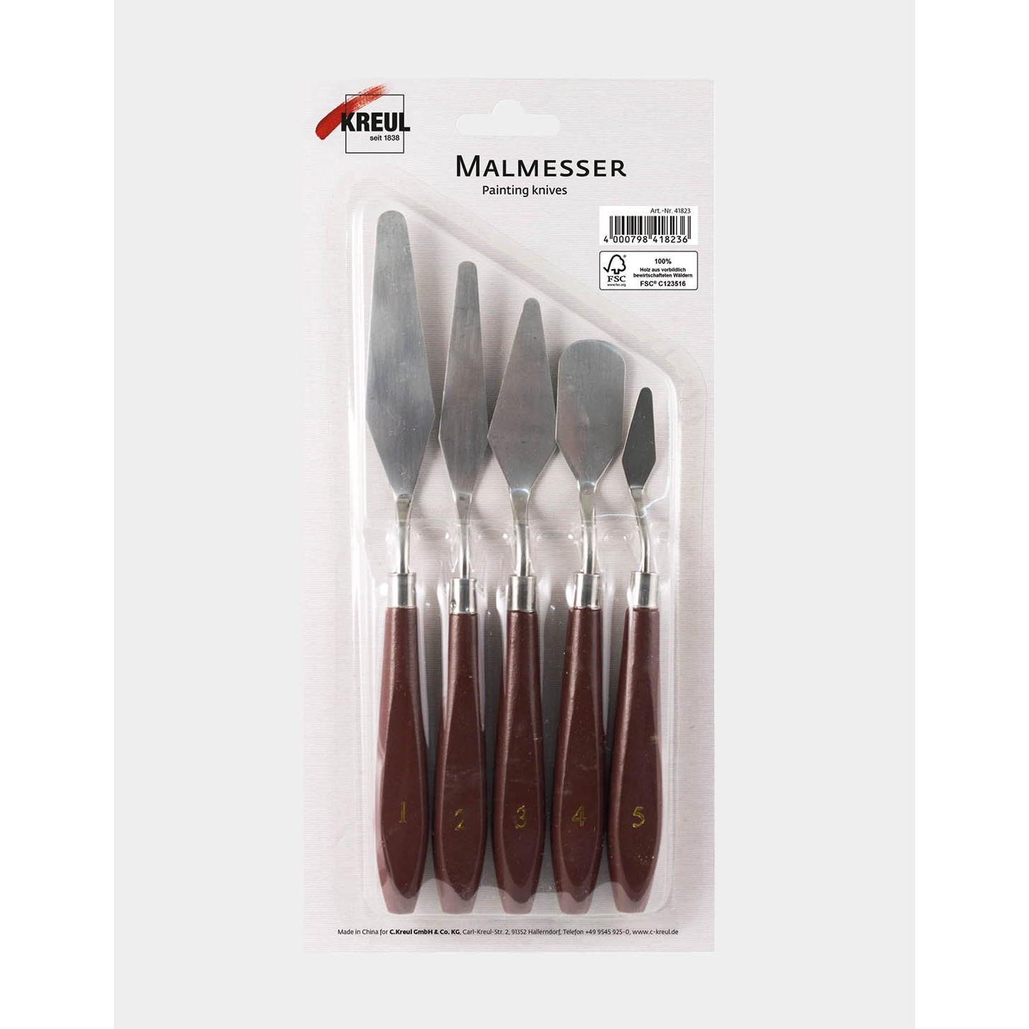 Kreul, Mal Zubehör, Malmesser sortiert, 5er-Set