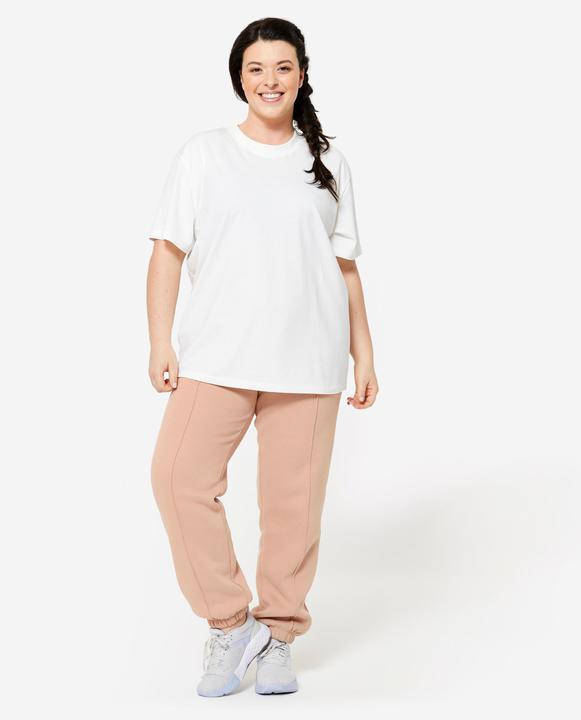 Immagine prodotto Domyos T-shirt oversize da donna con scollo rotondo - beige (XS)