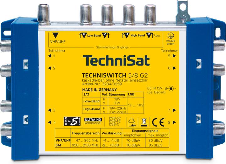 Immagine prodotto TechniSat TechniSwitch 5/8 G2 (Multiinterruttori)