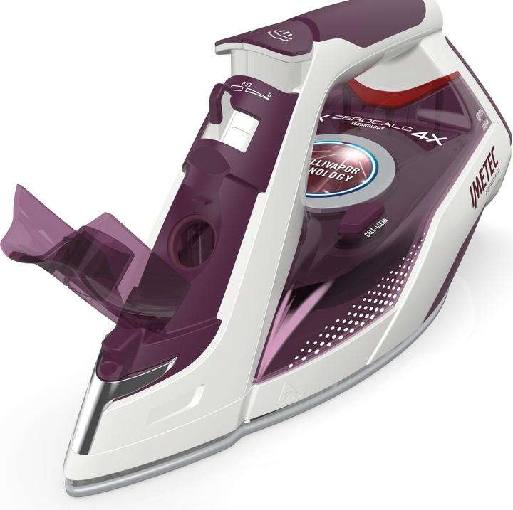 Imetec ZeroCalc Z3 3900 Ferro da stiro a secco e a vapore Ceramica Viola, Bianco 2400 W (2400 W, 170 g/min)