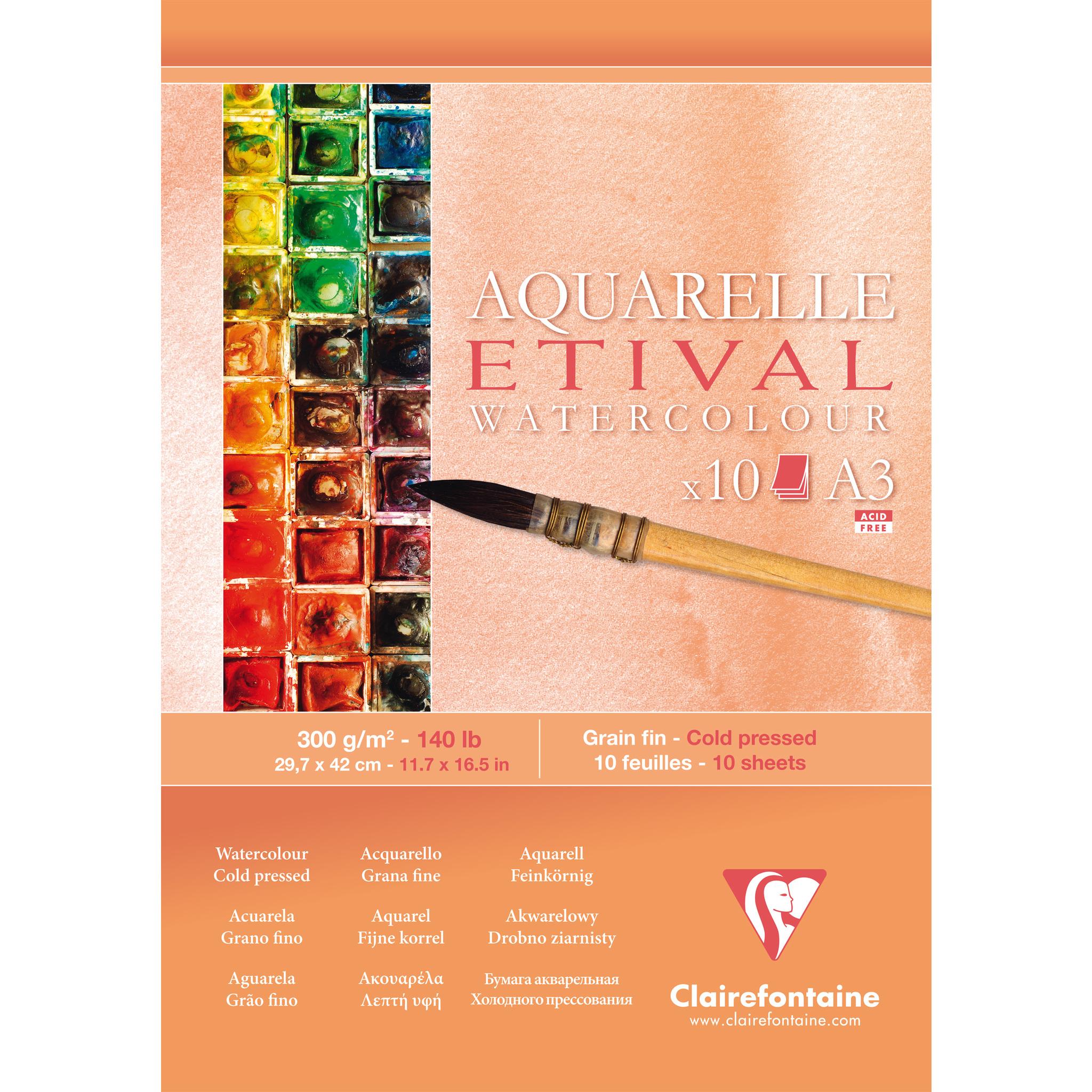 Thumbnail - Clairefontaine, Bastelpapier, Feuchte Techniken (300 g/m², 120 x)