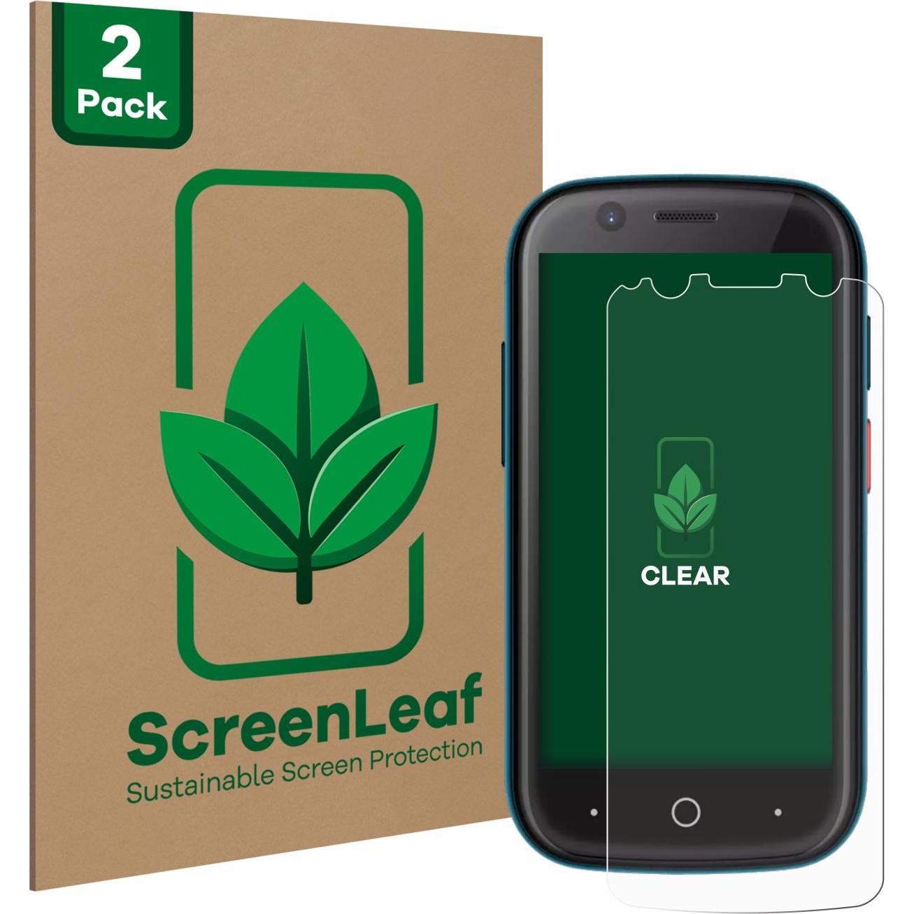 ScreenLeaf Pellicola protettiva sostenibile Pellicola protettiva dello schermo chiara trasparente (2 pz., Gelatina Unihertz 2), Pellicola protettiva s