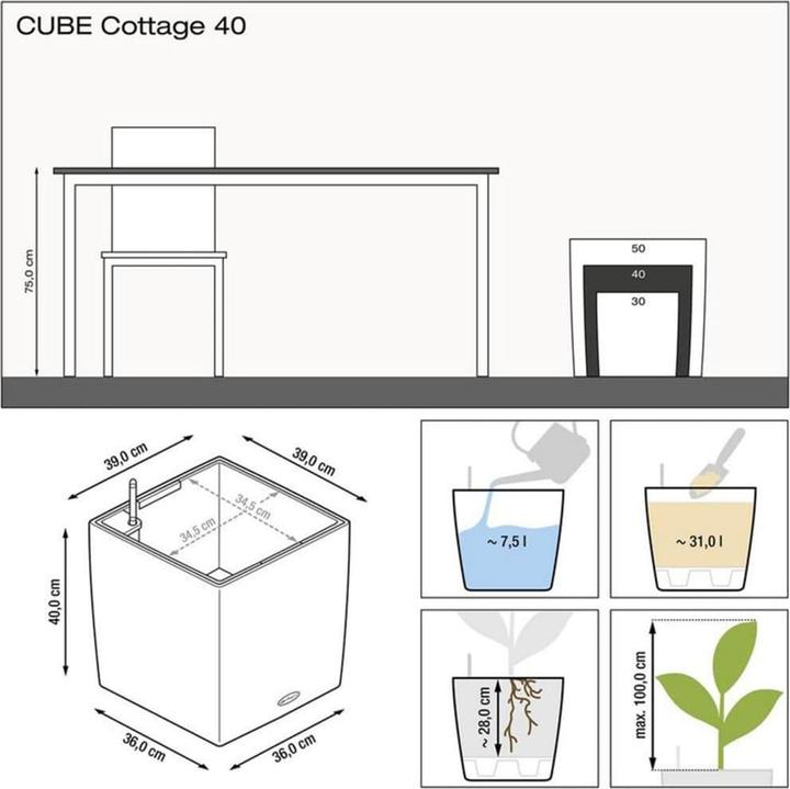 Image du produit Lechuza Cube Cottage (40 cm)