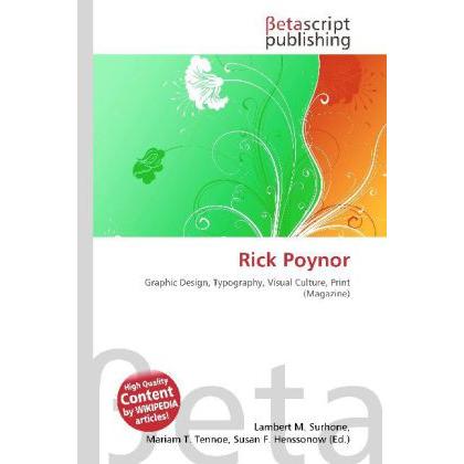 Thumbnail - Rick Poynor, Fachbücher von Lambert M. Surhone, Miriam T. Timpledon, Susan F. Marseken