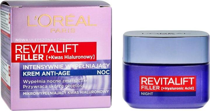 Actual product image L'Oréal Paris L'Oreal - Revitalift Filler Anti-Age Cremation For The Night 50Ml (50 ml, Night)