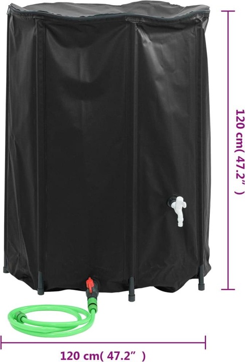 Immagine prodotto VidaXL Serbatoio dell'acqua con rubinetto Pieghevole 1350 L PVC (1350 l)