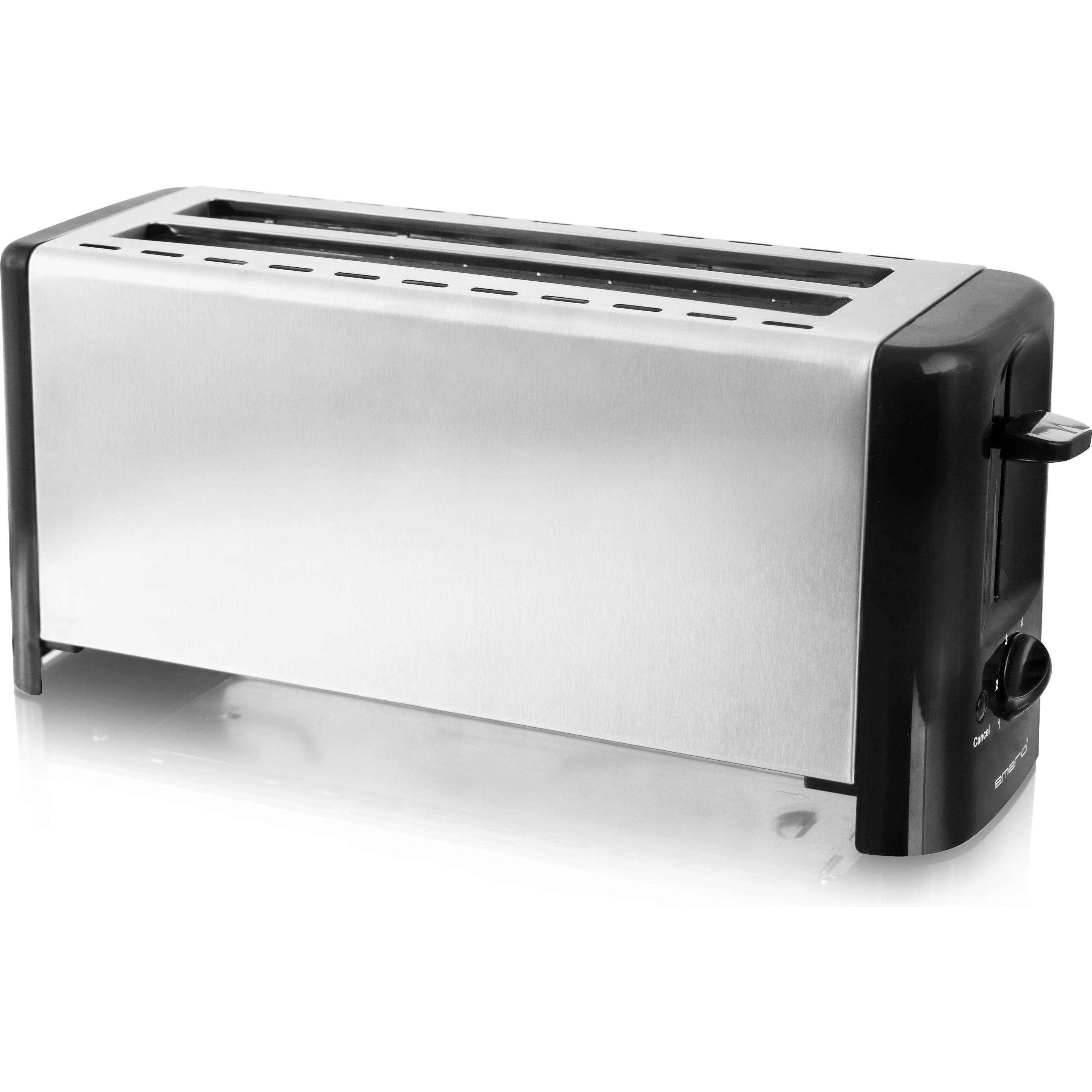 Emerio Brödrost 4-skivors Rostfri TO-, Tostapane, Nero