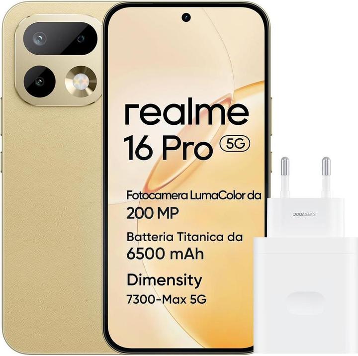 Actual product image realme 16 Pro (256 GB, Master Gold, 6.78", Dual SIM, 5G)