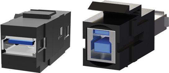 Produktbild Bachmann Custom Modul 1x USB 3.0 A/B Keystone (0.09 m, USB 3.0)