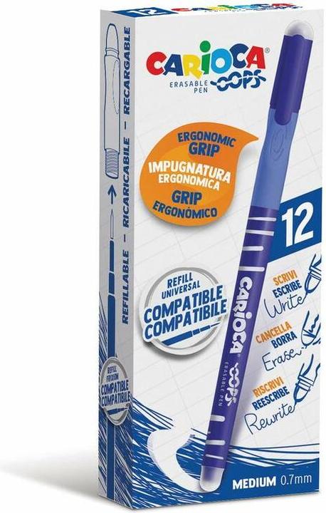 Actual product image Carioca 43039/02 gel pen with cap Blue Medium 12 piece(s) (Blue, 12x)