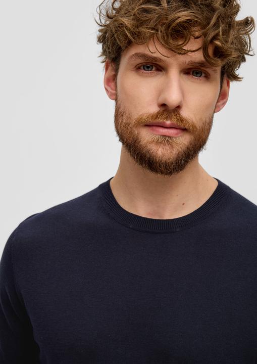 Actual product image s.Oliver Strickpullover Fein gestricktes T-Shirt mit Rippblende (XL)