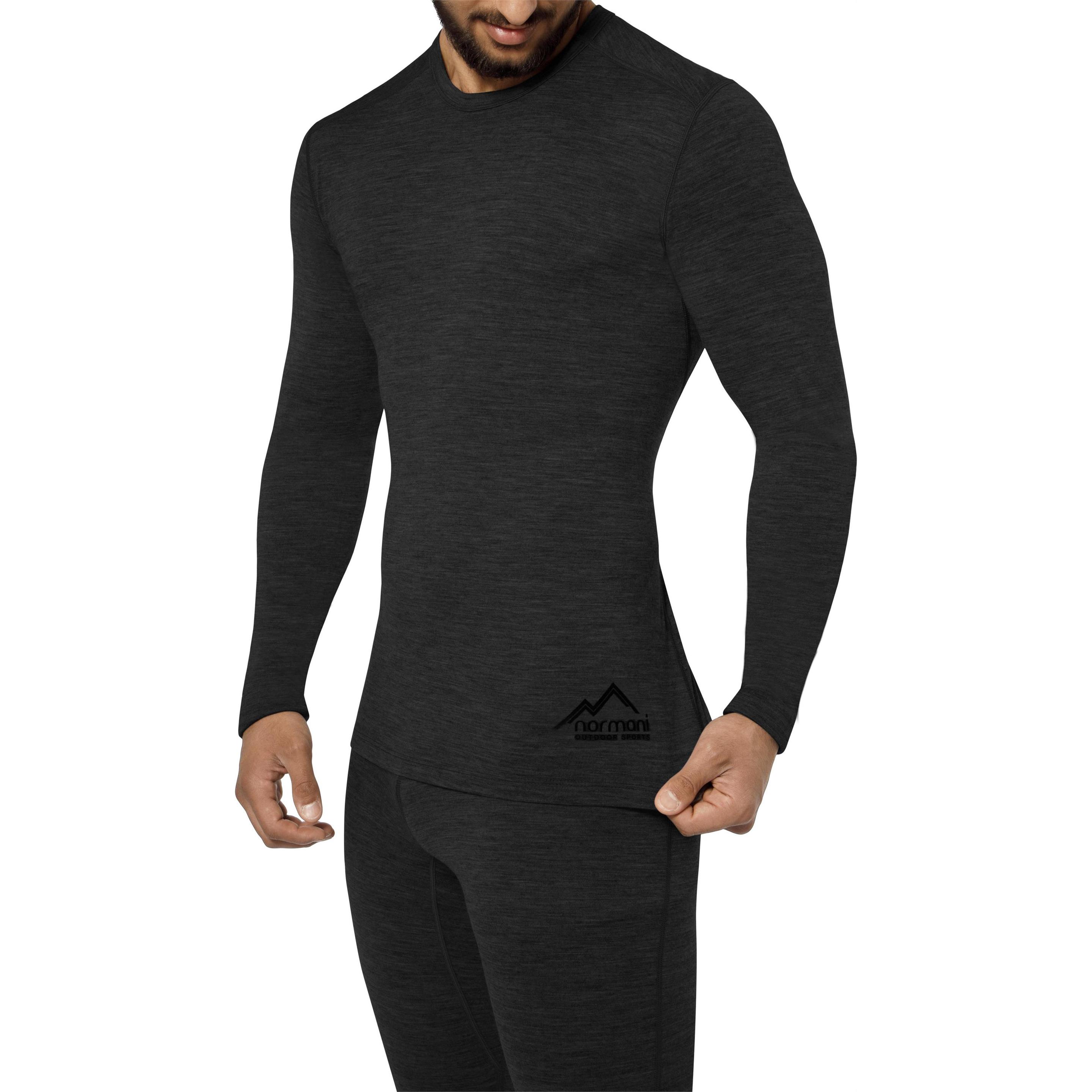 Normani, Herren, Funktionsshirt, Herren Merino Langarm Melbourne (3XL), Grau, 3XL