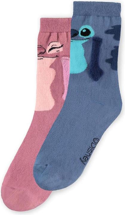 Actual product image Difuzed Lily & Stitch - Let's Hold Hands Novelty Socks (1 pack) - 35/38 (Single pack, 35 - 38)