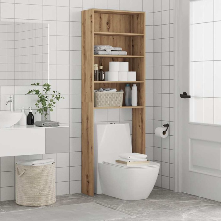 Produktbild VidaXL Waschmaschinenregal Artisan-Eiche 64x24x190 cm Waschmaschinenschrank