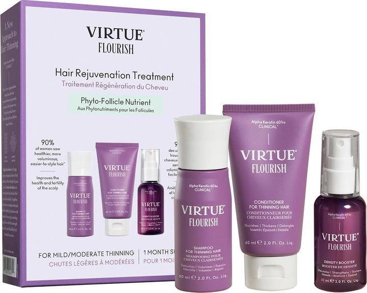 Immagine prodotto Virtue Labs Trattamento di ringiovanimento dei capelli Flourish Set di fornitura per 1 mese (Set per la cura dei capelli)