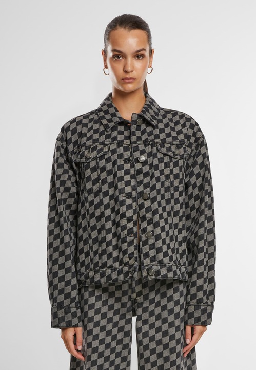 Produktbild Urban Classics Ladies 80‘s Oversized Laser Printed Denim Jacket - 166871 (XL)