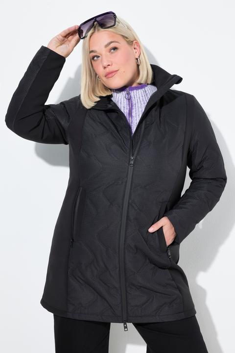 Image du produit Ulla Popken Veste matelassée HYPRAR à capuche, matelassage au laser et empiècements en Softschell (42, 44)