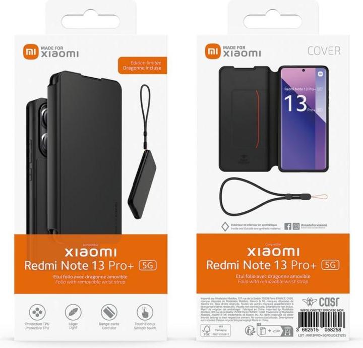 Produktbild Xiaomi Made for Bookcase with Necklace für Redmi Note 13 Pro+ 5G - black (Xiaomi Redmi Note 13 Pro 5G)