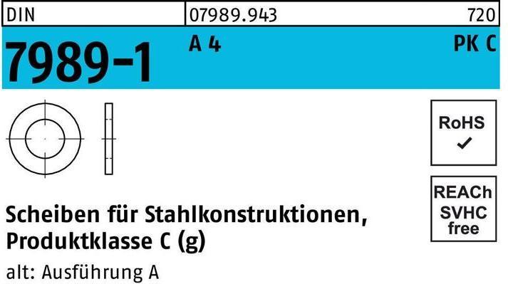 Produktbild Unterlegscheibe DIN 7989-1 16/17,5x 30 x8 A 4