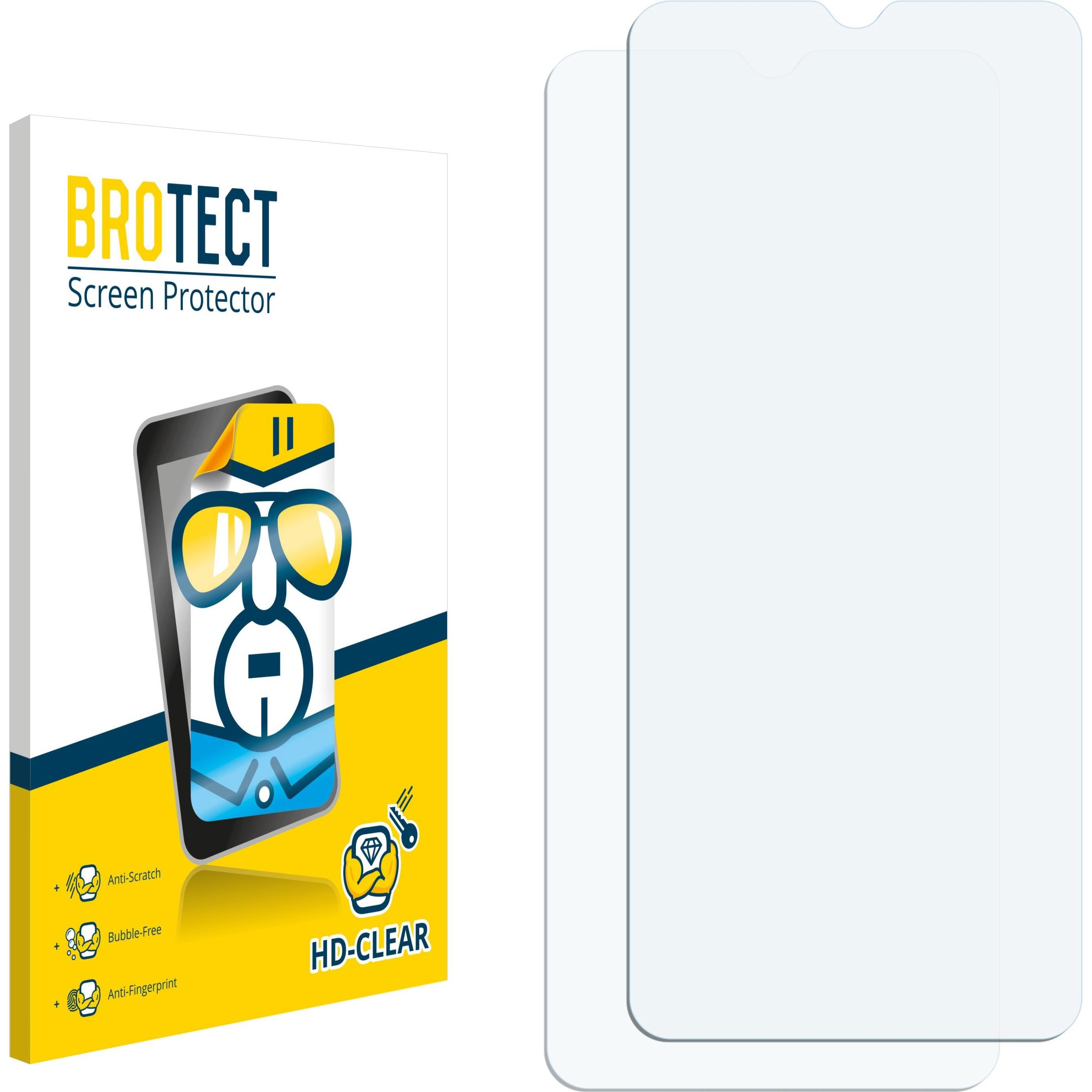 BROTECT Pellicola Trasparente (2 pz., Doogee X95 Pro), Pellicola protettiva smartphone, Trasparente
