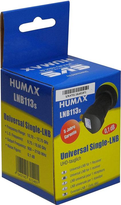 Actual product image Humax Universal LNB, weather protection, LTE filter (Single LNB)