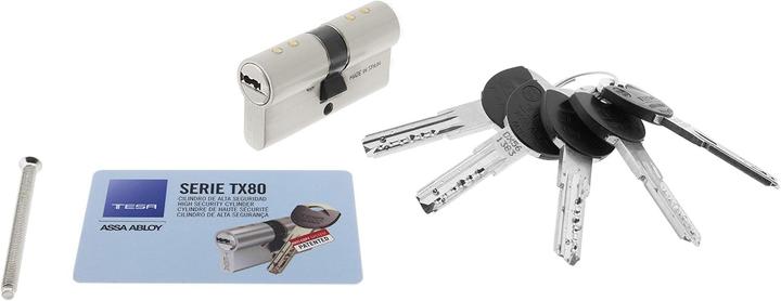 Image du produit Tesa Assa Abloy TESA TX80 SE5 E12 2030 cilinder, 40 x 40, nikkel