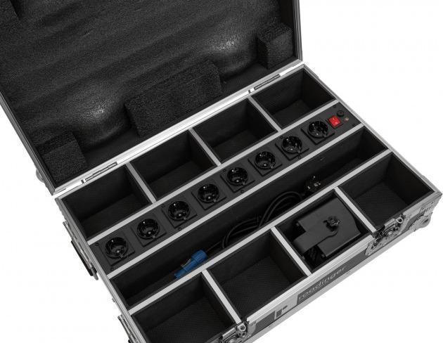 Produktbild Roadinger Flightcase 8x AKKU Mini IP UP-4 QCL Spot MK2 mit Ladefunktion