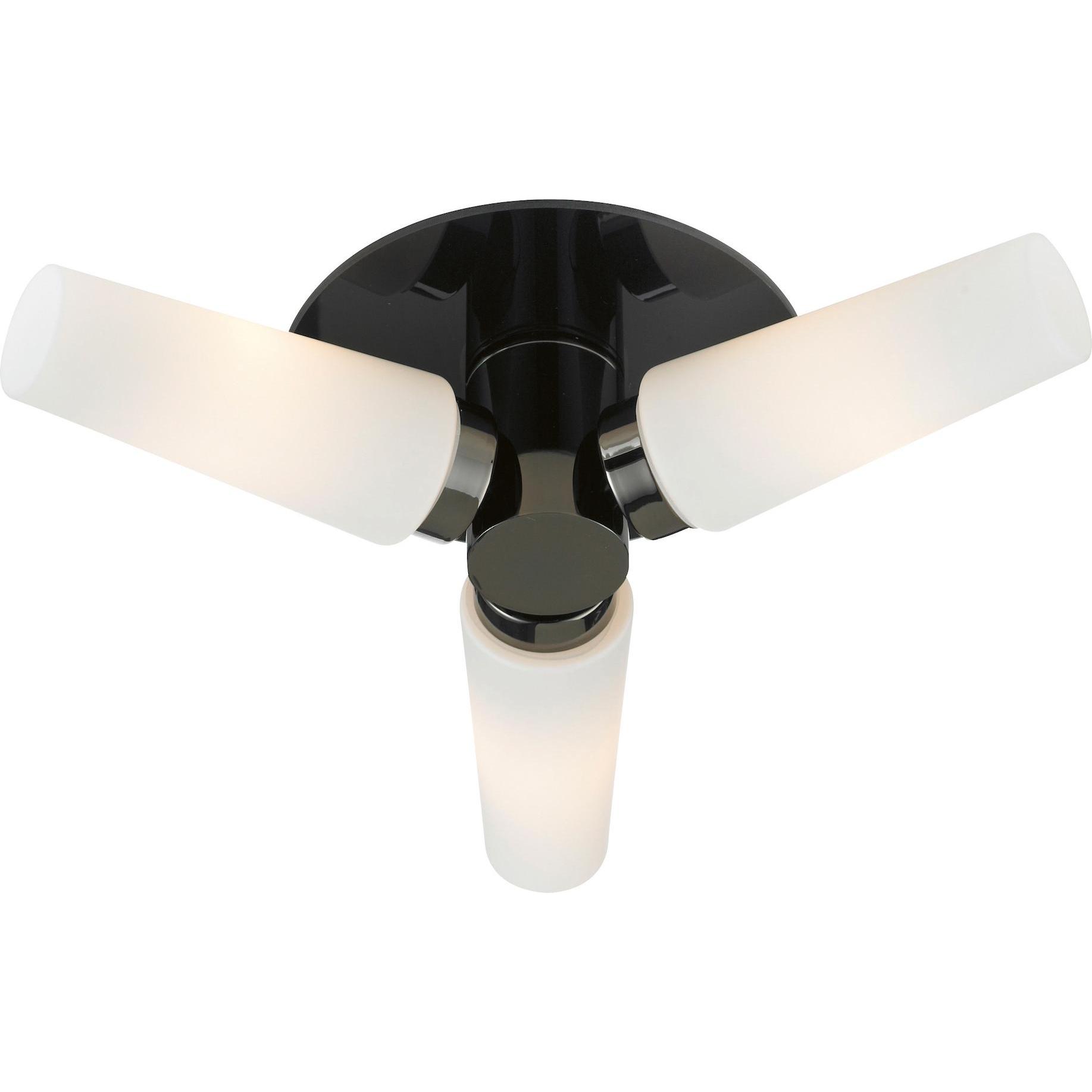 Markslöjd, Applique + Plafoniera, BRASTAD Ceiling 3L Black/White IP44