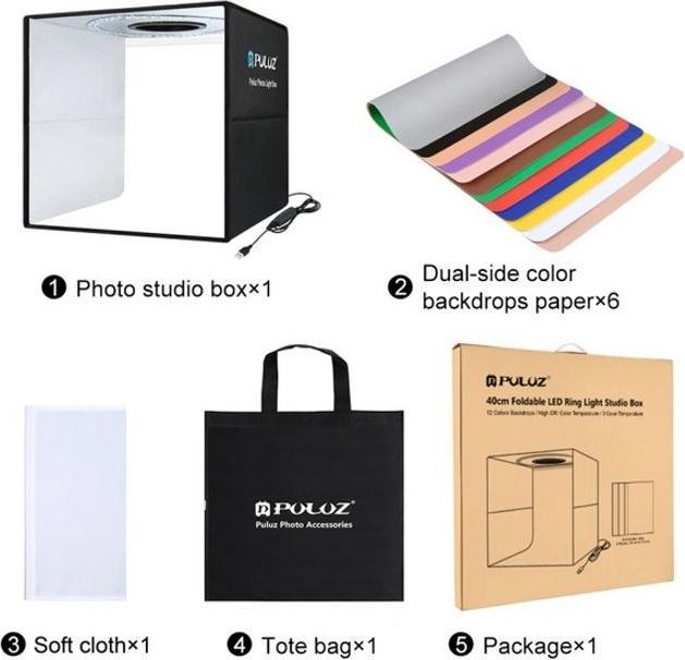 Actual product image Puluz Portable Photo Studio (Recording box)