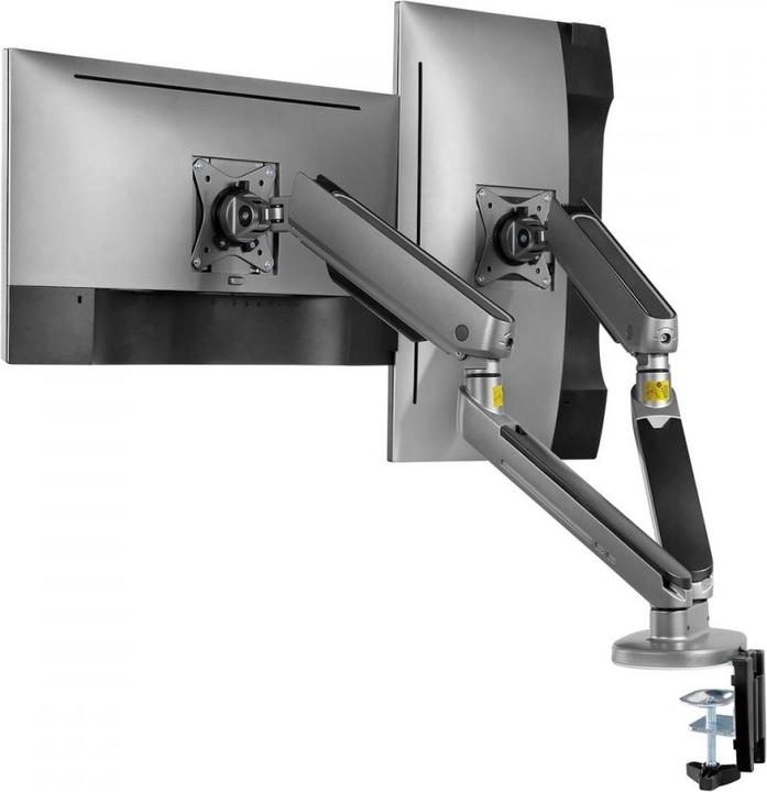 Actual product image NanoRS 2-Fold Gaming Monitor Mount 17-32 with Adjustable RGB LED Lighting Table Mount Height Adjustable (Table, 32.01")