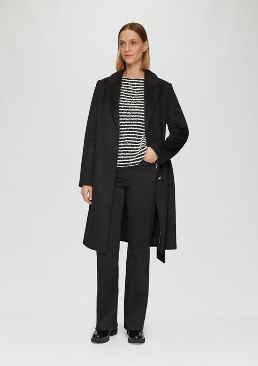 Produktbild s.Oliver Sweatshirt Sweatshirt mit Strukturstreifen (40)