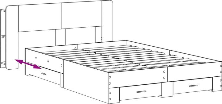 Produktbild vidaXL Bettrahmen (150 x 200 cm)