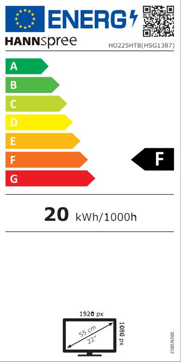 Energie-Label Hannspree HO225HTB HO Series (1920 x 1080 Pixel, 21.50")