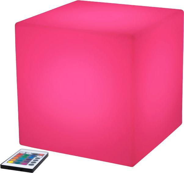 Image du produit 8 seasons design Cube lumineuse Blanc (RGB) - 33cm - Lampe extérieur/intérieur avec prise et télécommande - 8 seasons (750 lm, E27, IP44)