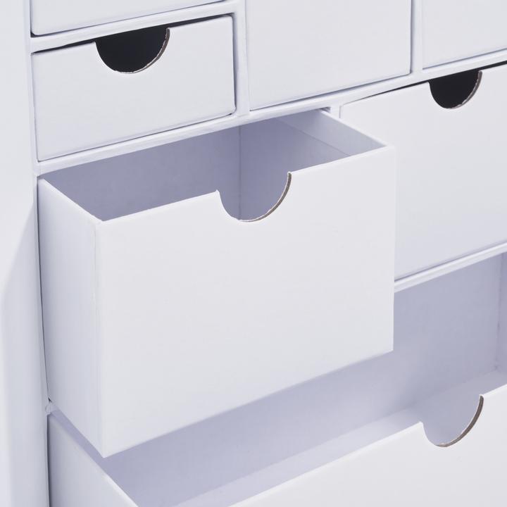 Image du produit VBS Armoire à boîtes, 8 compartiments, carton, blanc