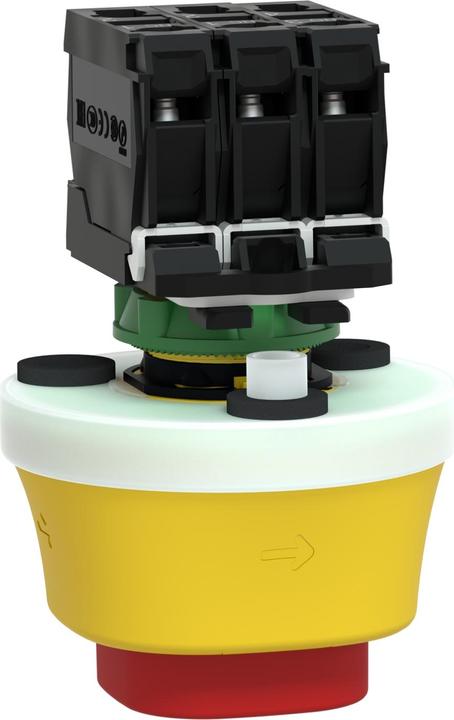 Produktbild Schneider Electric XB5AS84W3B41 Not-Aus-Taster Einbau, für NOT-AUS 24V 6A 1 Schliesser, 2 Öffner I