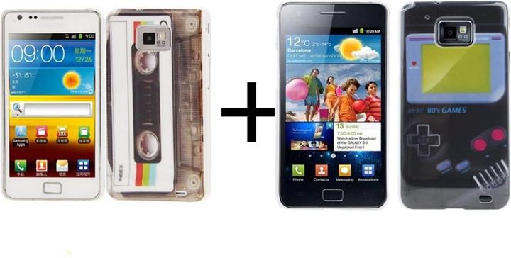 Produktbild König Design Hülle GameBoy + Kassette Retro für Handy Samsung I9100 Galaxy S2 (Samsung Galaxy S2)