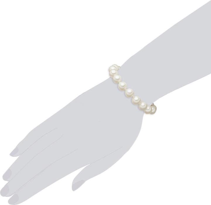 Produktbild Lulu & Jane Messing Muschelkernperle silber - 33464 (21 cm, Messing)