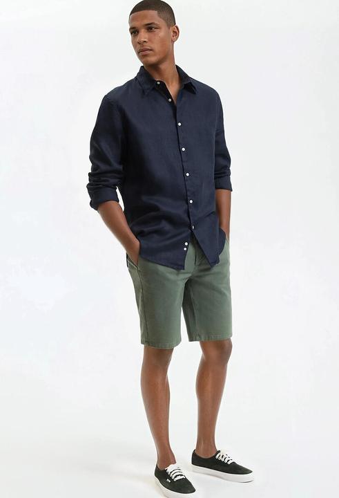 Produktbild La Redoute Collections Gerades Leinenhemd Signature mit langen Ärmeln (M)