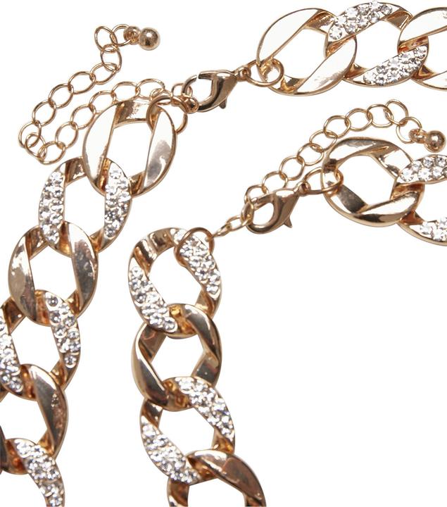 Produktbild Urban Classics Basic Diamond Necklace And Bracelet Set (100% Zink Legierung, Array 100% Glas)