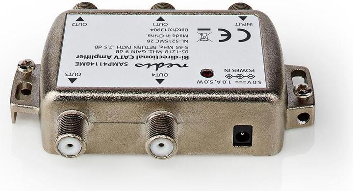 Produktbild Nedis CATV-Verstärker Verstärkung dBi (bei Antennenkabel): 9 dB 85-1218 MHz Anzahl der Ausgänge: 4 (9 dB, Antennenkabel)
